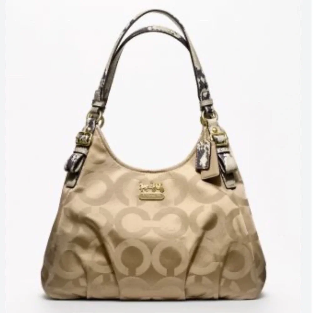 Coach Vintage Y2K Madison Op Art Sateen Maggie Shoulder Bag Purse